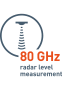 Icon/Logo for 80 GHz radar level measurement