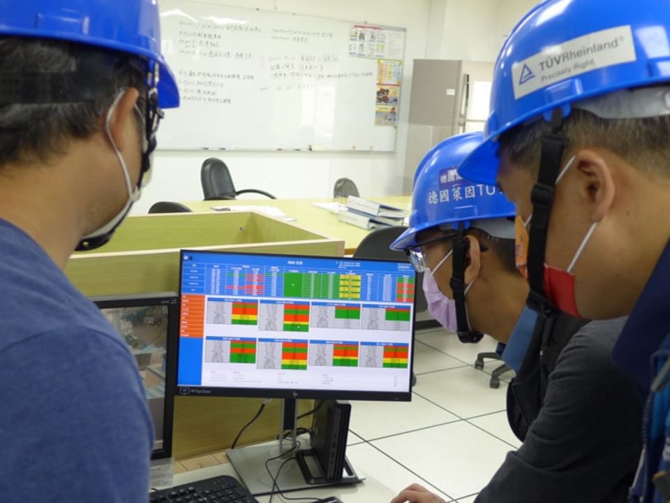 Inspector checks values pipeline safety system